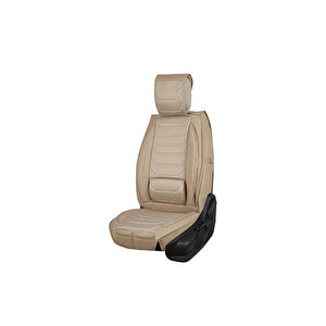 Seat İbiza Eski̇ Uyumlu Lüx Deri Oto Koltuk Kılıfı Ön Arka Takım Anka Bej