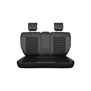 Jeep Comander Uyumlu Lüx Deri Oto Koltuk Kılıfı Ön Arka Takım Anka Tam Si̇yah Siyah