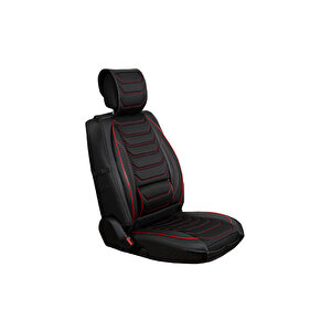 Seat Cordoba Uyumlu Lüx Deri Oto Koltuk Kılıfı Ön Arka Takım Anka Si̇yah Kirmizi