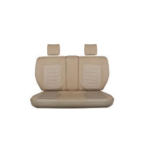 Seat Arona Uyumlu Lüx Deri Oto Koltuk Kılıfı Ön Arka Takım Anka Bej Bej