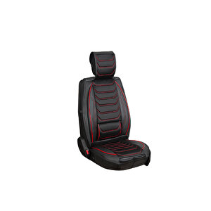 Seat Arona Uyumlu Lüx Deri Oto Koltuk Kılıfı Ön Arka Takım Anka Si̇yah Kirmizi