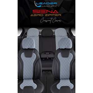 Hyundai Accent Uyumlu Lüx Yarı Deri Oto Koltuk Kılıfı Ön Arka Takım Yeni Siena Füme