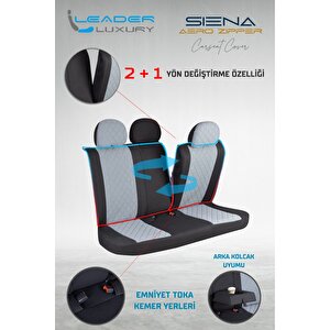 Dacia Sandero Stepway Uyumlu Lüx Yarı Deri Oto Koltuk Kılıfı Ön Arka Takım Yeni Siena Füme