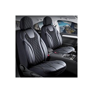 Chevrolet Cruze Hb Uyumlu Lüx Yarı Deri Oto Koltuk Kılıfı Ön Arka Takım Yeni Siena Si̇yah Siyah