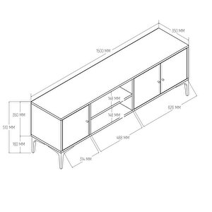 1272 Nest 150 Cm Tv Üni̇tesi̇ Sepet-yunus