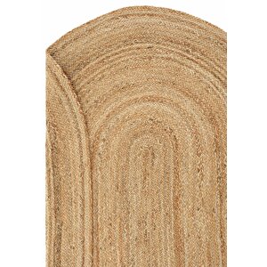 Cool Halı Vime 01e Natural Oval Jüt Halı Yolluk El Dokuma Jüt Kilim Hasır Halı Dekor Halı Bohem Halı