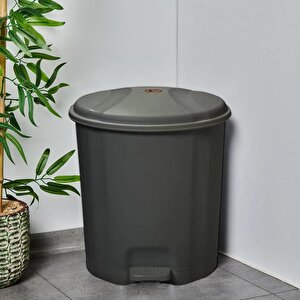 Motek Elit Pedallı Plastik Çöp Kovası İç Kovalıı 22 Lt Antrasit Siyah