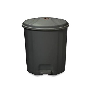 Motek Elit Pedallı Plastik Çöp Kovası İç Kovalıı 22 Lt Antrasit Siyah