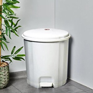 Motek Elit Pedallı Plastik Çöp Kovası İç Kovalı 22 Lt Beyaz