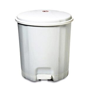 Motek Elit Pedallı Plastik Çöp Kovası İç Kovalı 22 Lt Beyaz