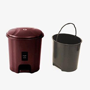 Motek Elit Pedallı Plastik Çöp Kovası İç Kovalıı 22 Lt-mürdüm