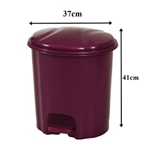 Motek Elit Pedallı Plastik Çöp Kovası İç Kovalıı 22 Lt-mürdüm