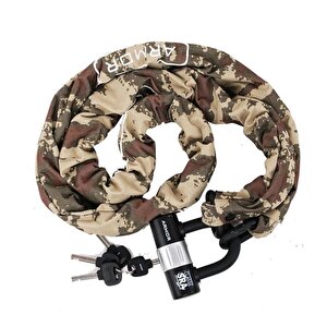 Armor 712 Mv 180cmx12mm Titanyum Ve Bor Alaşımlı Yüksek Güvenlikli Çelik Zincir+16mm Ubar Kilit