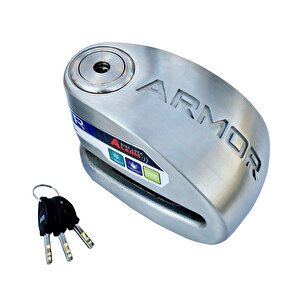 Armor 614 Mva Alarmlı Motorsiklet Disk Kilidi Mil Çapı 14mm Paslanmaz Çelik