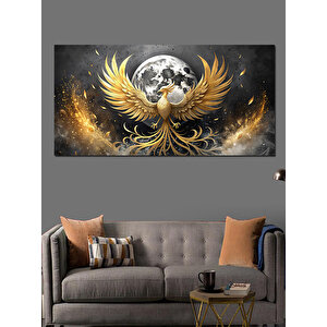 Kanvas Tablo Altın Kanatlı Anka Kuşu 70x140 cm