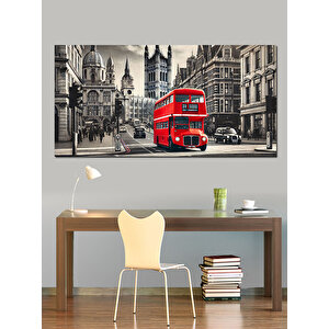 Kanvas Tablo Londra’nın İkonik Kırmızı Otobüsü 50x100 cm