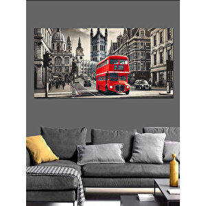 Kanvas Tablo Londra’nın İkonik Kırmızı Otobüsü 50x100 cm