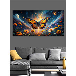 Kanvas Tablo Gökyüzünde Kelebek 50x100 cm