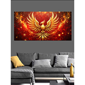Kanvas Tablo Alevler İçinde Anka Kuşu 70x140 cm