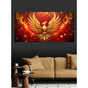 Kanvas Tablo Alevler İçinde Anka Kuşu 70x140 cm