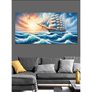 Kanvas Tablo Okyanusun Efendisi Yelkenli 70x140 cm