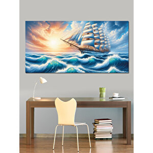 Kanvas Tablo Okyanusun Efendisi Yelkenli 50x100 cm