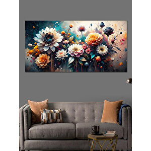 Kanvas Tablo Altın Çiçek Harmanı 70x140 cm