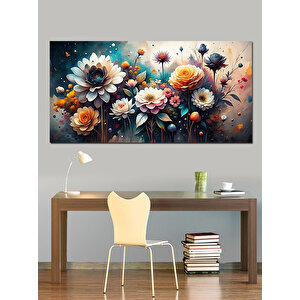 Kanvas Tablo Altın Çiçek Harmanı 70x140 cm