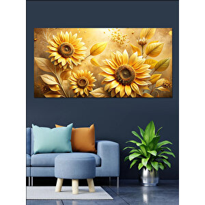 Kanvas Tablo Güneşe Dönük Ayçiçekleri 50x100 cm