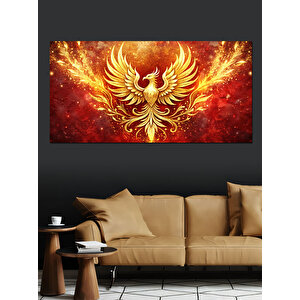 Kanvas Tablo Alevler İçinde Anka Kuşu 50x100 cm
