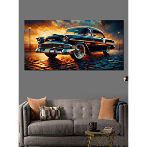Kanvas Tablo Klasik Araba Ve Işıklar 70x140 cm
