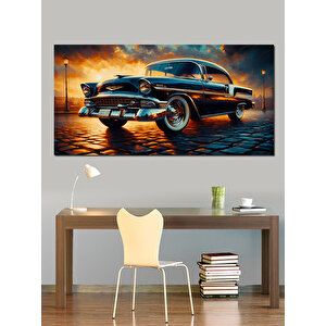 Kanvas Tablo Klasik Araba Ve Işıklar 70x140 cm