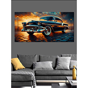 Kanvas Tablo Klasik Araba Ve Işıklar 70x140 cm