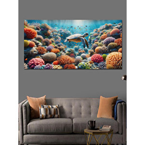 Kanvas Tablo Mercan Resifi Dünyası 70x140 cm