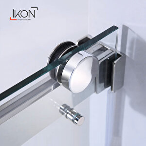 Prestige |  Kare Krom, Şeffaf Cam, Sürgülü Lüks Kabin 110x110 cm