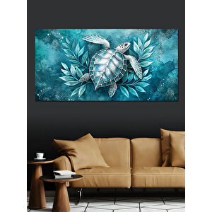 Kanvas Tablo Buz Mavisi Kaplumbağ 50x100 cm