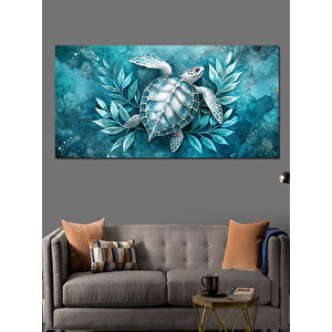Kanvas Tablo Buz Mavisi Kaplumbağ 50x100 cm