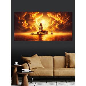 Kanvas Tablo Kız Kulesi Gün Batımı 70x140 cm