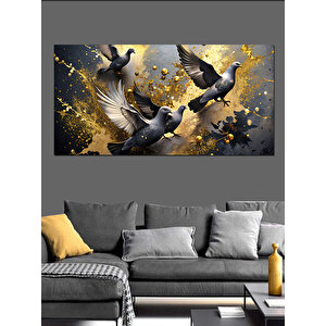 Kanvas Tablo Gökyüzünde Özgür Güvercinler 70x140 cm