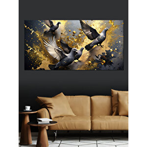 Kanvas Tablo Gökyüzünde Özgür Güvercinler 70x140 cm