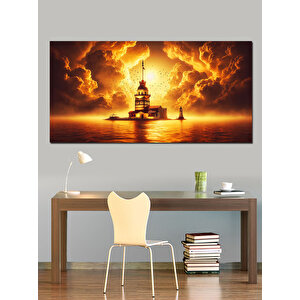 Kanvas Tablo Kız Kulesi Gün Batımı 50x100 cm