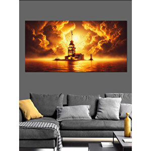 Kanvas Tablo Kız Kulesi Gün Batımı 50x100 cm