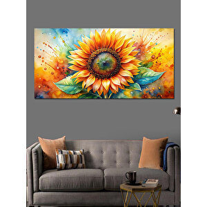 Kanvas Tablo Büyük Güneş Çiçeği 70x140 cm