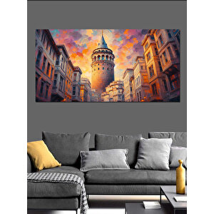 Kanvas Tablo Galata Kulesi Sokakları 50x100 cm