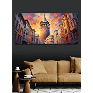 Kanvas Tablo Galata Kulesi Sokakları 50x100 cm