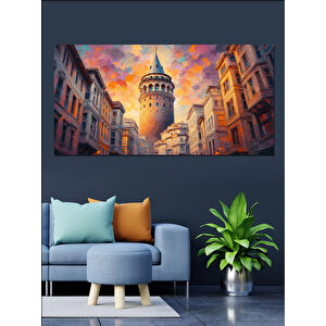 Kanvas Tablo Galata Kulesi Sokakları 50x100 cm