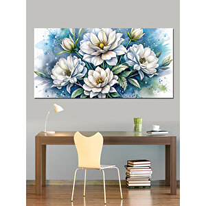 Kanvas Tablo Beyaz Çiçeklerin Saflığı 50x100 cm