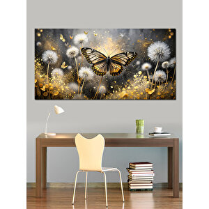 Kanvas Tablo Papatya Ve Kelebek 50x100 cm