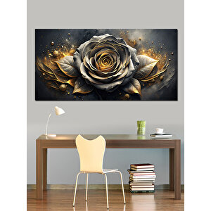 Kanvas Tablo Altın Sarısı Gül 50x100 cm