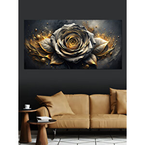 Kanvas Tablo Altın Sarısı Gül 50x100 cm